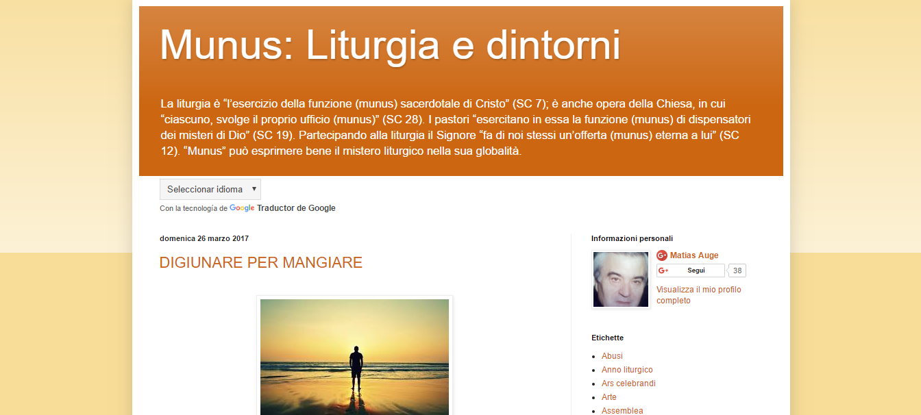 Munus: Liturgia e dintorni